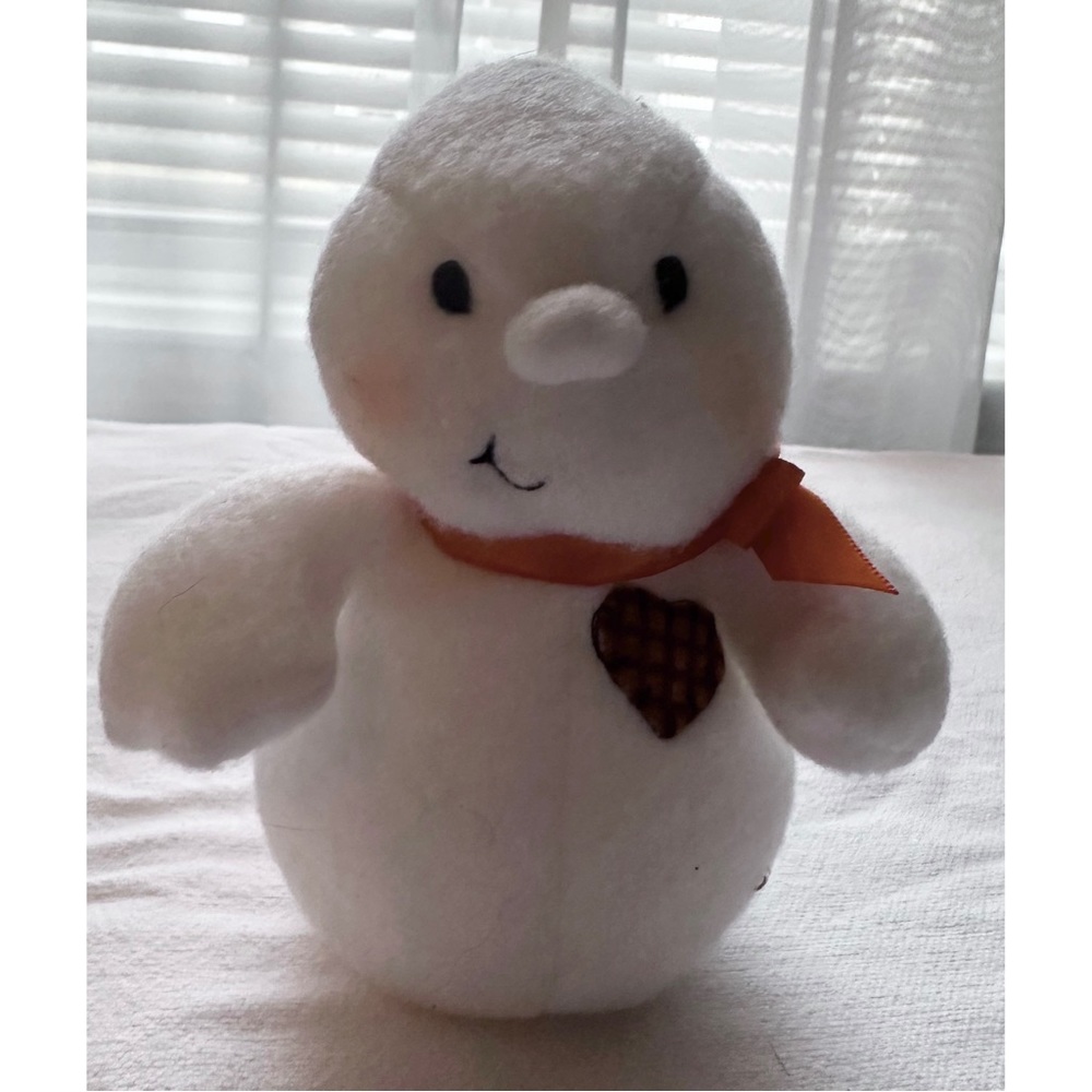Hallmark Guy Ghost Jerome 6” Plush Halloween Bean Bag Stuffed Orange Heart Toy